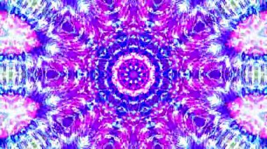 Tam rengi yöneten parlak soyut ışık, kaleydoskop, siyah arkaplan