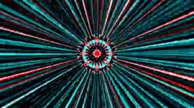 Çok renkli bir dokuda soyut arkaplan 3D neon çizgileri