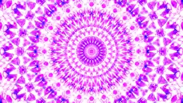 Bright Abstract Light Governing Full Color Kaleidoscope Black Background — Stock Video