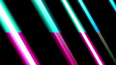 Çok renkli bir dokuda soyut arkaplan 3D neon çizgileri