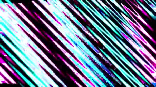 Fond Abstrait Lignes Néons Dans Une Texture Multicolore — Video