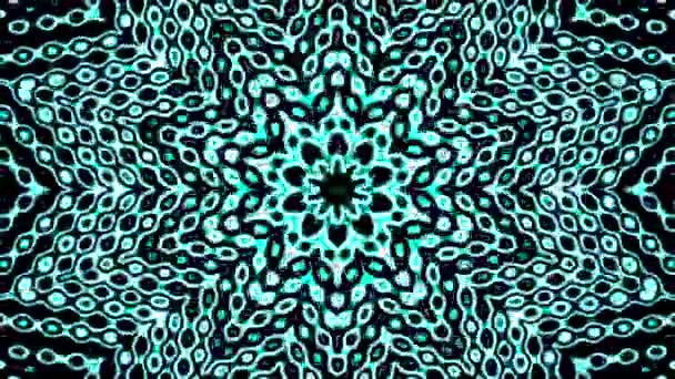 Helles Abstraktes Licht Flackernde Streifen Setzen Volle Farbe Kaleidoskop — Stockvideo