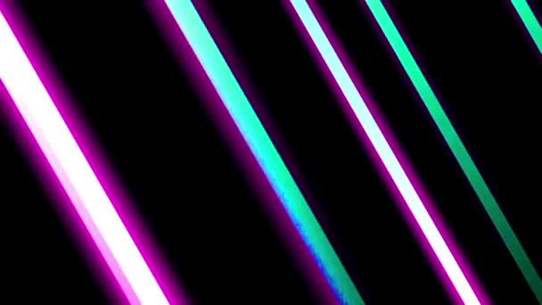 Çok Renkli Bir Dokuda Soyut Arkaplan Neon Çizgileri — Stok video