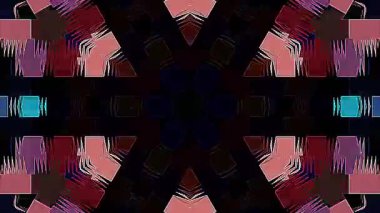 3D animasyon güzel video renkli soyut parlak ışık enerjisi 4K düz çizgi dalgaları merkezde yuvarlak ışık efekti, siyah arkaplan