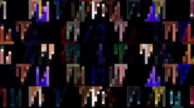 güzel renkli video soyut parlak ışık enerjisi 4K düz çizgi dalgaları siyah arkaplan üzerinde parıldayan ışık etkisi