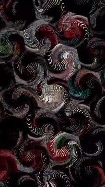 güzel renkli video soyut parlak ışık enerjisi 4K düz çizgi dalgaları siyah arkaplan üzerinde parıldayan ışık etkisi