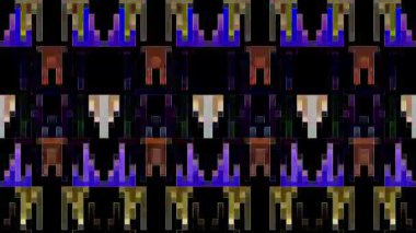 güzel renkli video soyut parlak ışık enerjisi 4K düz çizgi dalgaları siyah arkaplan üzerinde parıldayan ışık etkisi