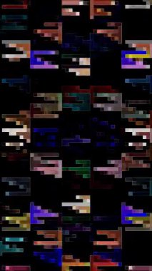 güzel renkli video soyut parlak ışık enerjisi 4K düz çizgi dalgaları siyah arkaplan üzerinde parıldayan ışık etkisi