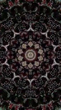 3D animasyon güzel video renkli soyut parlak ışık enerjisi 4K düz çizgi dalgaları merkezde yuvarlak ışık efekti, siyah arkaplan