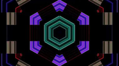 Soyut arka plan hareket eden çizgiler ve parlayan ışık noktaları. Çemberlerle canlandırma