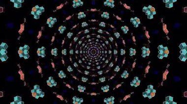Soyut arka plan hareket eden çizgiler ve parlayan ışık noktaları. Çemberlerle canlandırma