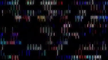 güzel renkli video soyut parlak ışık enerjisi 4K düz çizgi dalgaları siyah arkaplan üzerinde parıldayan ışık etkisi