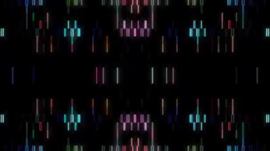 güzel renkli video soyut parlak ışık enerjisi 4K düz çizgi dalgaları siyah arkaplan üzerinde parıldayan ışık etkisi