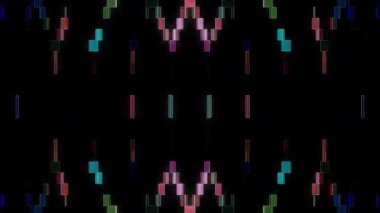 güzel renkli video soyut parlak ışık enerjisi 4K düz çizgi dalgaları siyah arkaplan üzerinde parıldayan ışık etkisi