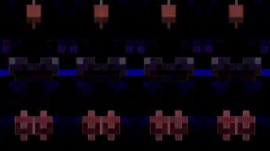 Sürekli hareket halinde dağınık ışık kareleri oluşturan gelecekçi dijital parçacıklar.