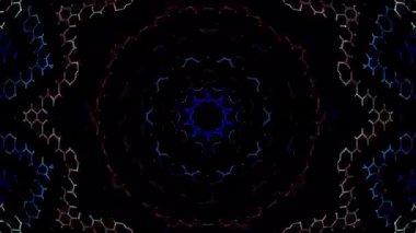 Soyut arka plan hareket eden çizgiler ve parlayan ışık noktaları. Çemberlerle canlandırma