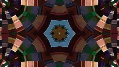 3D animasyon güzel video renkli soyut parlak ışık enerjisi 4K düz çizgi dalgaları merkezde yuvarlak ışık efekti, siyah arkaplan