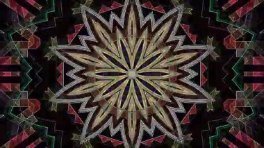 3D animasyon güzel video renkli soyut parlak ışık enerjisi 4K düz çizgi dalgaları merkezde yuvarlak ışık efekti, siyah arkaplan