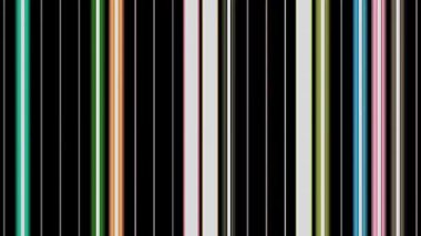 3D shining bright dots set colorful line wave motion, on black background