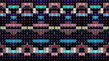 Siyah arkaplandaki renkli çizgilerle ince hareketleri düzenleyen, parıldayan, parlak güzel videolar.