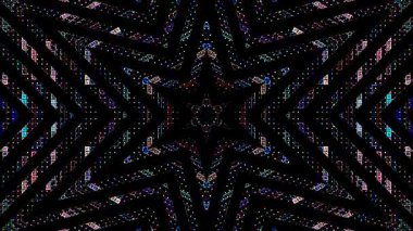 güzel renkli video soyut parlak ışık enerjisi 4K düz çizgi dalgaları siyah arkaplan üzerinde parıldayan ışık etkisi