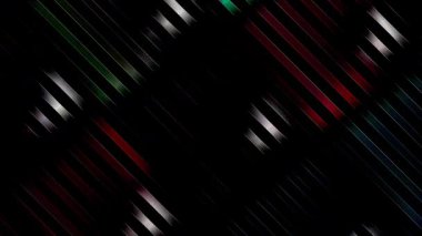 güzel renkli video soyut parlak ışık enerjisi 4K düz çizgi dalgaları siyah arkaplan üzerinde parıldayan ışık etkisi