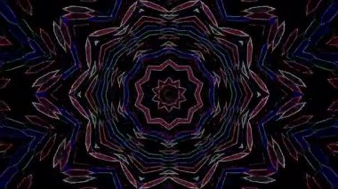 soyut çizgiler renkli noktalar ışık merkezde parlıyor, siyah arkaplan