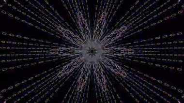soyut çizgiler renkli noktalar ışık merkezde parlıyor, siyah arkaplan
