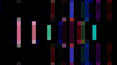 3D soyut parlak çizgiler, dalga, renkli, siyah arkaplan