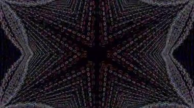 soyut çizgiler renkli noktalar ışık merkezde parlıyor, siyah arkaplan