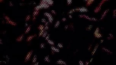 Siyah arkaplandaki renkli çizgilerle ince hareketleri düzenleyen, parıldayan, parlak güzel videolar.