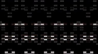 Sürekli hareket halinde dağınık ışık kareleri oluşturan gelecekçi dijital parçacıklar.