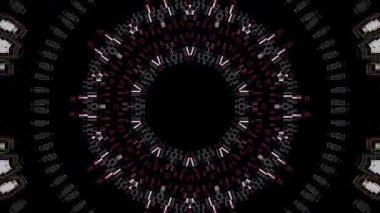 Fütürist pikselin ışık hareketi dijital bir alanda simetrik bir görsel etki yaratıyor.