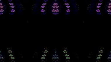 Sürekli hareket halinde dağınık ışık kareleri oluşturan gelecekçi dijital parçacıklar.