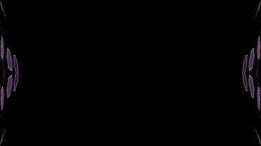 Simetrik efektler ve eşsiz sanatsal elementlerle soyut kaleydoskop arkaplanı.