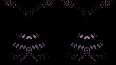 3D soyut parlak çizgiler, dalga, renkli, siyah arkaplan