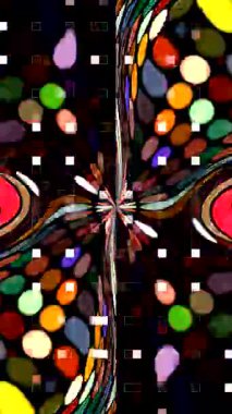 güzel renkli video soyut parlak ışık enerjisi 4K düz çizgi dalgaları siyah arkaplan üzerinde parıldayan ışık etkisi