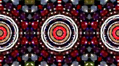 Soyut Kaleydoskop deseni tam renklerle. Sihirli mandala. 4k