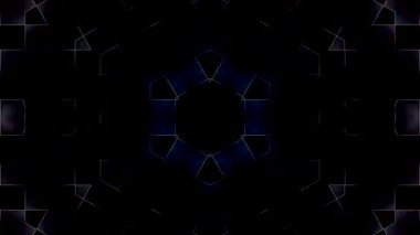 Fütürist dijital parçacıklar sürekli hareket halinde yayılan bir ışık kutusu oluştururlar.