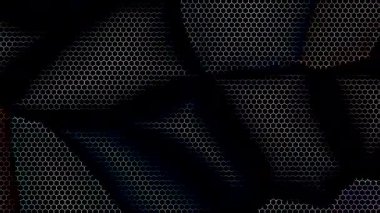 Fütürist dijital parçacıklar sürekli hareket halinde yayılan bir ışık kutusu oluştururlar.