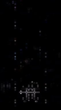 uturistik dijital parçacıklar sürekli hareket halinde yayılan bir ışık kutusu oluştururlar.