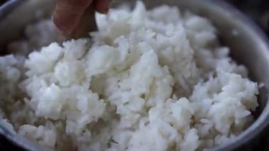 Tüylü detaylar ve doğal mutfak ışıklandırması sunan temel Asya yemekleri..