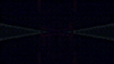 Fütürist dijital parçacıklar sürekli hareket halinde yayılan bir ışık kutusu oluştururlar.