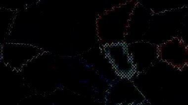 güzel renkli video soyut parlak ışık enerjisi 4K düz çizgi dalgaları siyah arkaplan üzerinde parıldayan ışık etkisi