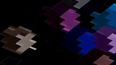 Katmanlı geometrik şekilli soyut arkaplan animasyonu ve dinamik bir şekilde hareket eden modern mavi kırmızı renk gradyanı.