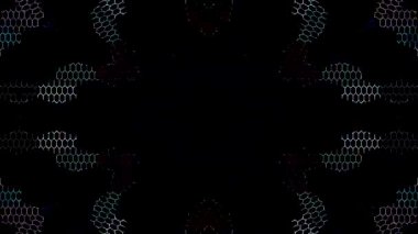 Soyut arka plan hareket eden çizgiler ve parlayan ışık noktaları. Çemberlerle canlandırma