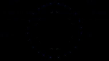 3D animasyon güzel video renkli soyut parlak ışık enerjisi 4K düz çizgi dalgaları merkezde yuvarlak ışık efekti, siyah arkaplan