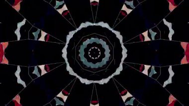 3D animasyon güzel video renkli soyut parlak ışık enerjisi 4K düz çizgi dalgaları merkezde yuvarlak ışık efekti, siyah arkaplan