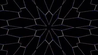 3D animasyon güzel video renkli soyut parlak ışık enerjisi 4K düz çizgi dalgaları merkezde yuvarlak ışık efekti, siyah arkaplan