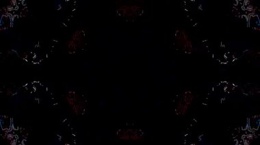 Soyut Kaleydoskop deseni tam renklerle. Sihirli mandala. 4k